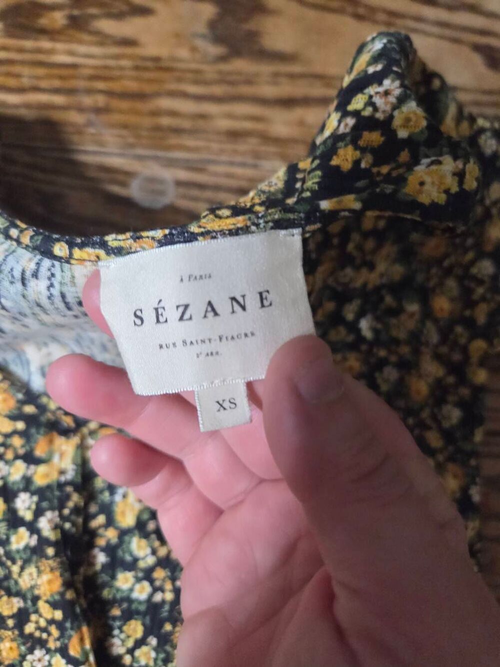 Sezane Celia tshirt in blossom sz XS - Picture 3 of 5